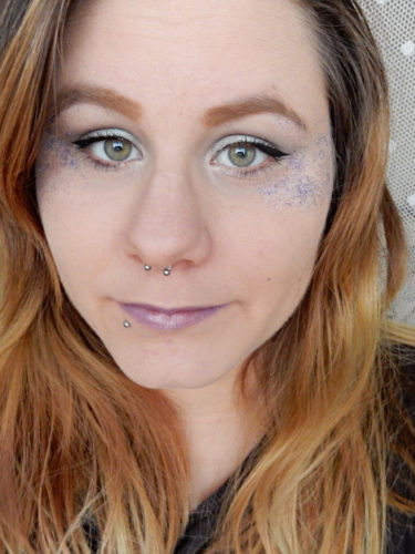 MSC violet paillettes / gris perle : glitter explosion !